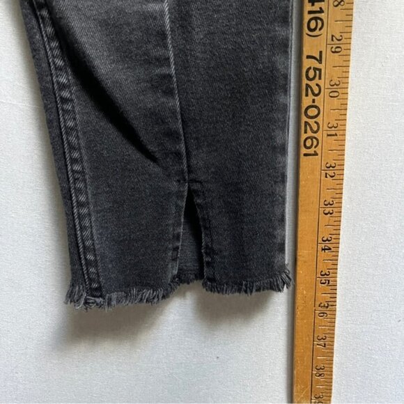Dilvin Black high waisted slit fit jeans Sz 26" - Picture 10 of 12